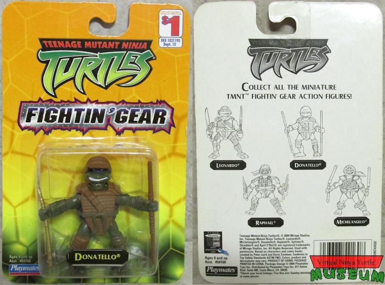 Fightin' Gear Donatello Mini front and back