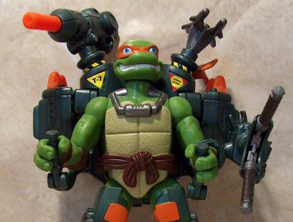 Michelangelo with weapons