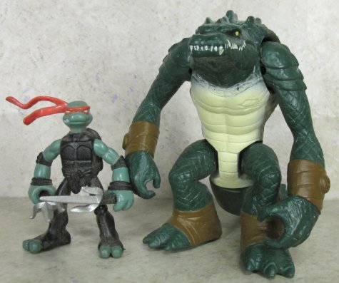 Leatherhead with 2007 Mini Mutant Raph