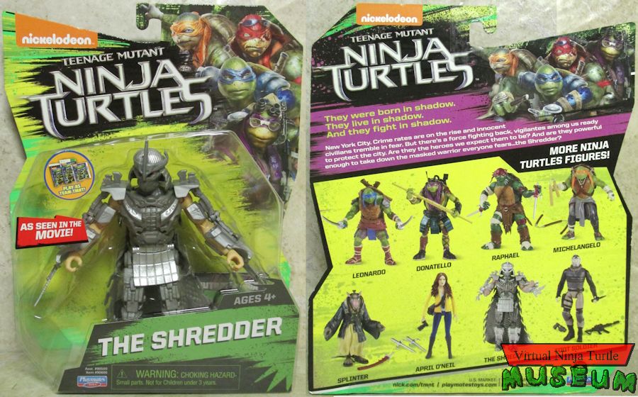 2015 card with team TMNT sticker front and back