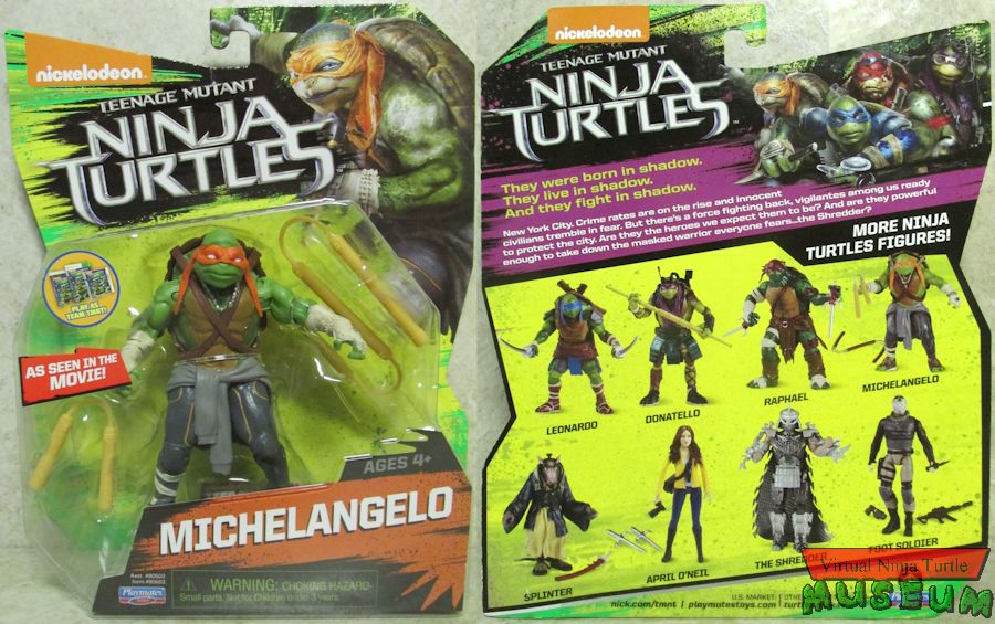 2015 card with Team TMNT sticker front and back