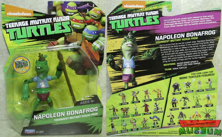 2015 card with Team TMNT sticker, front and back