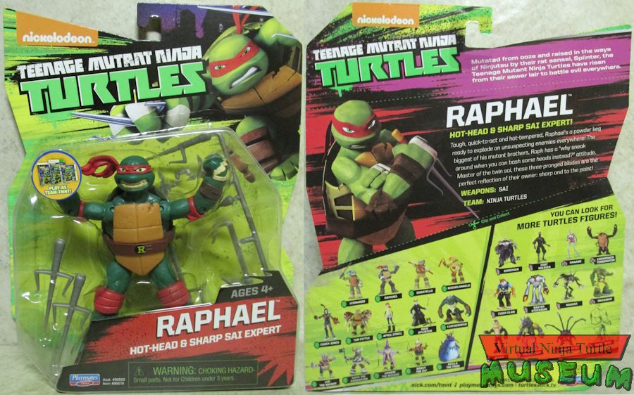 2015 card with Team TMNT sticker, front and back