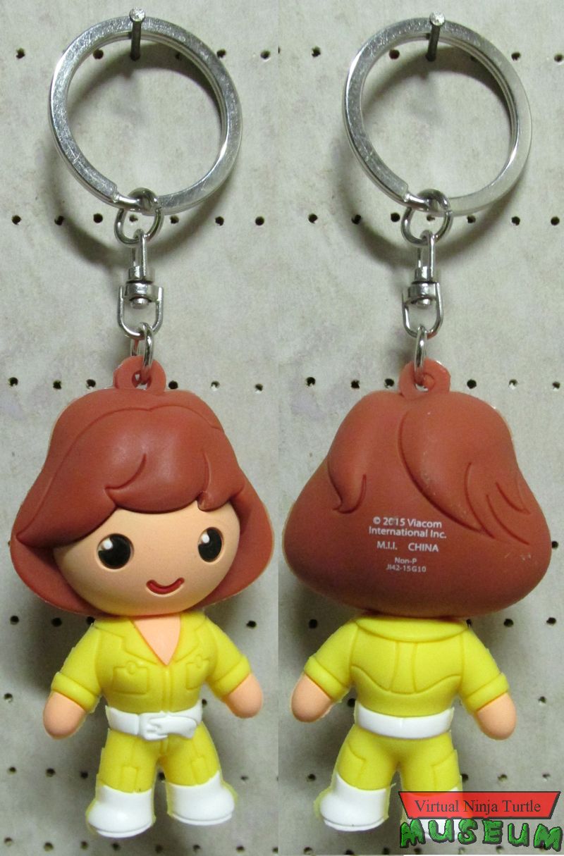 Monogram April Keyring front and back