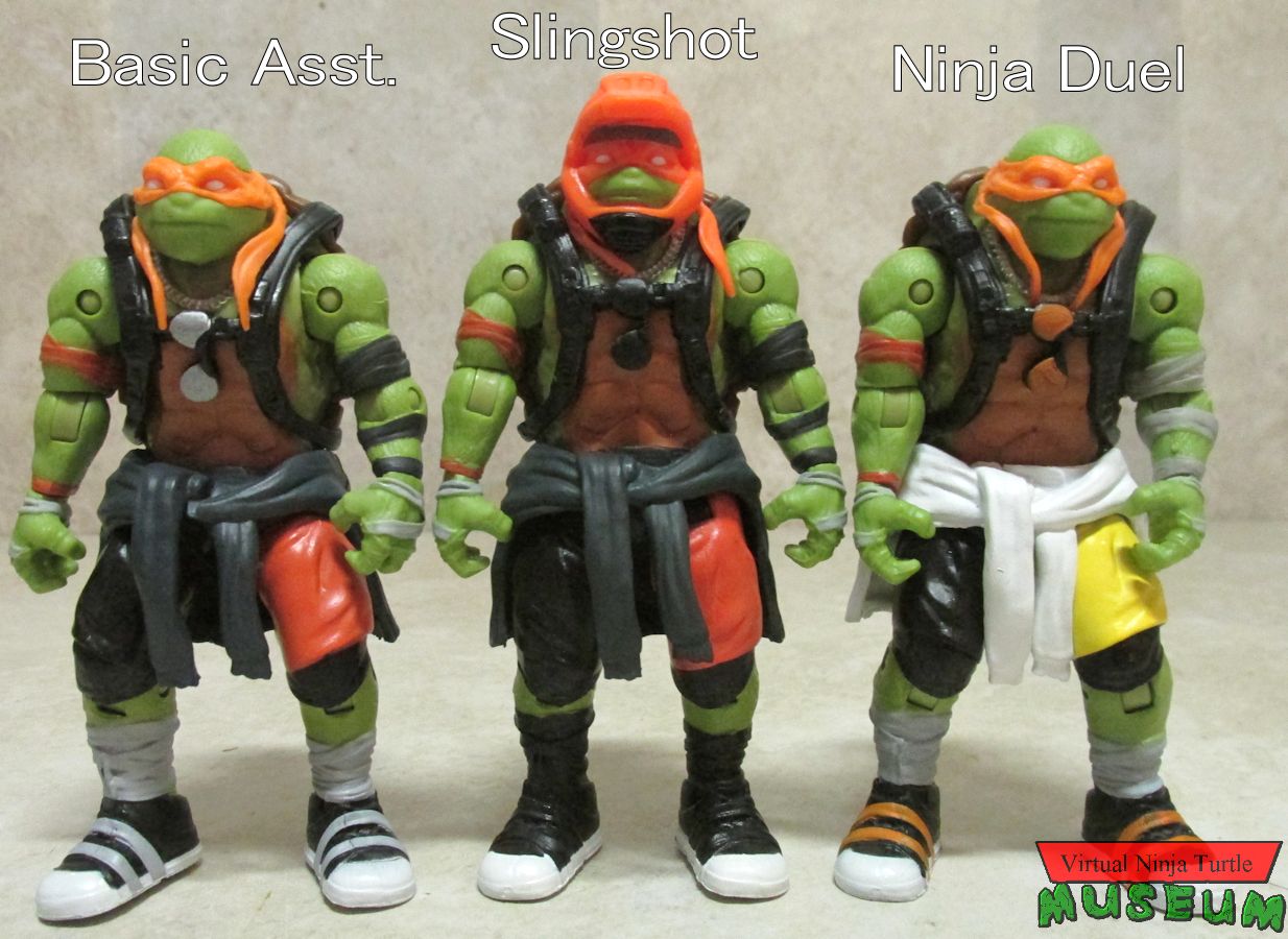 Slingshot Michelangelo with basic and Ninja Duel Michelangelo