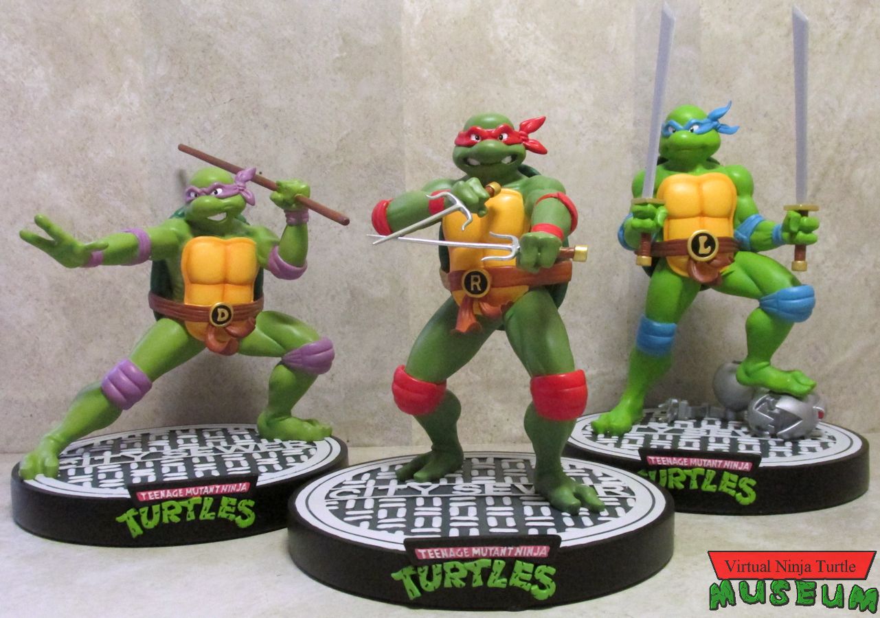 Leonardo, Donatello and Raphael statues by Ikon Collectibles