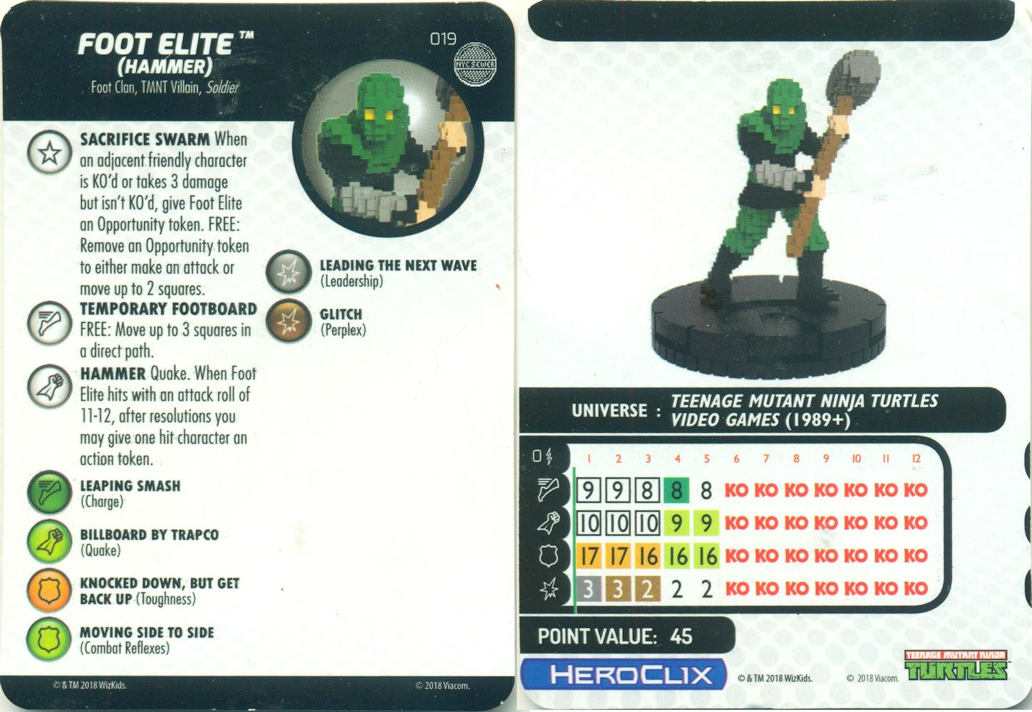 game card front and back