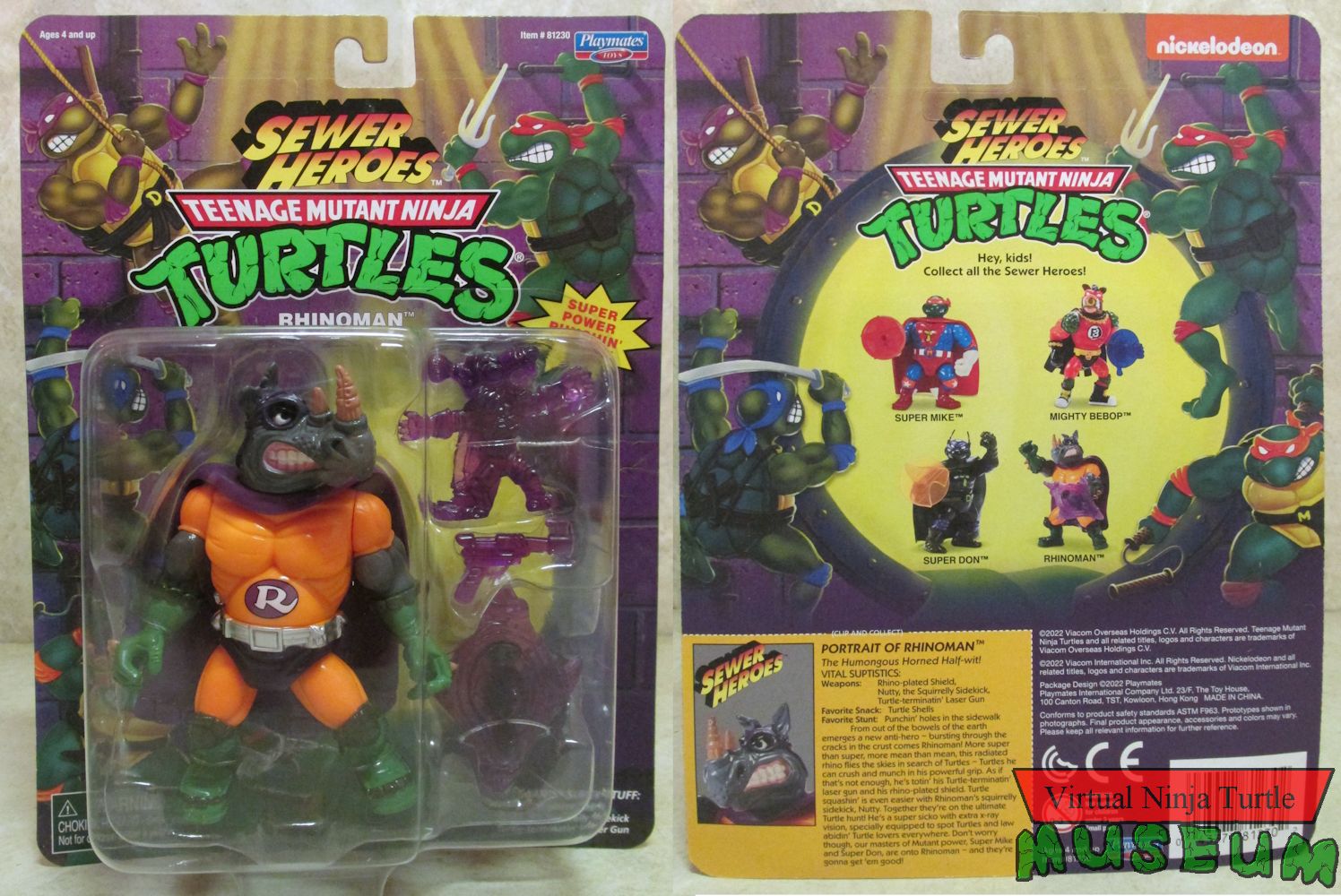 2022 Sewer Heroes 4 Pack card front and back