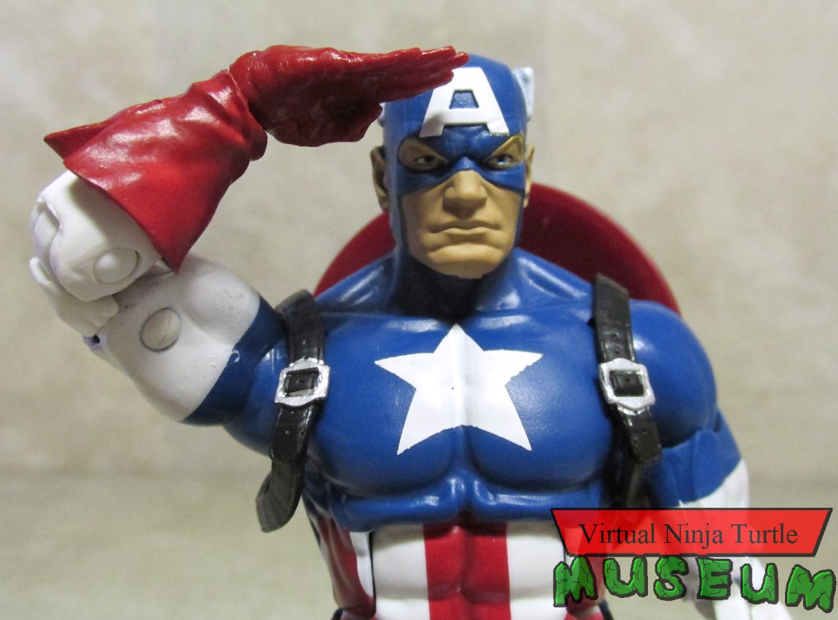 Captain America saluting