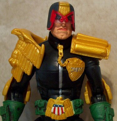 Judge Dredd close up