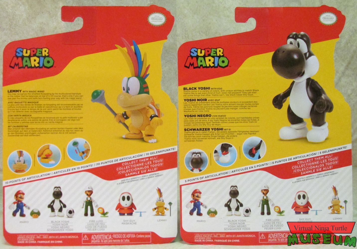 black Yoshi and Lemmy card backs